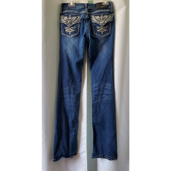 GRACE IN LA DENIM JEANS Blue Size 26 bootcut - Picture 2 of 6